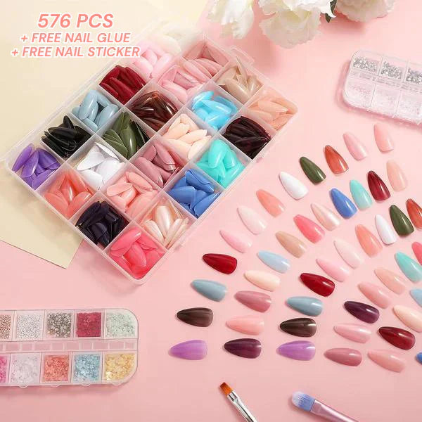 Artificial Nails Pack - 576 Nails with free delivery