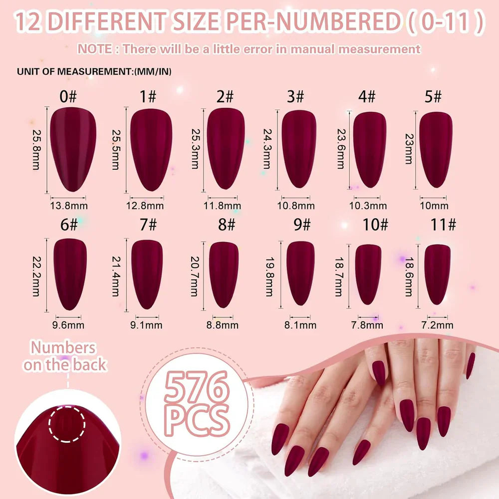 Artificial Nails Pack - 576 Nails with free delivery